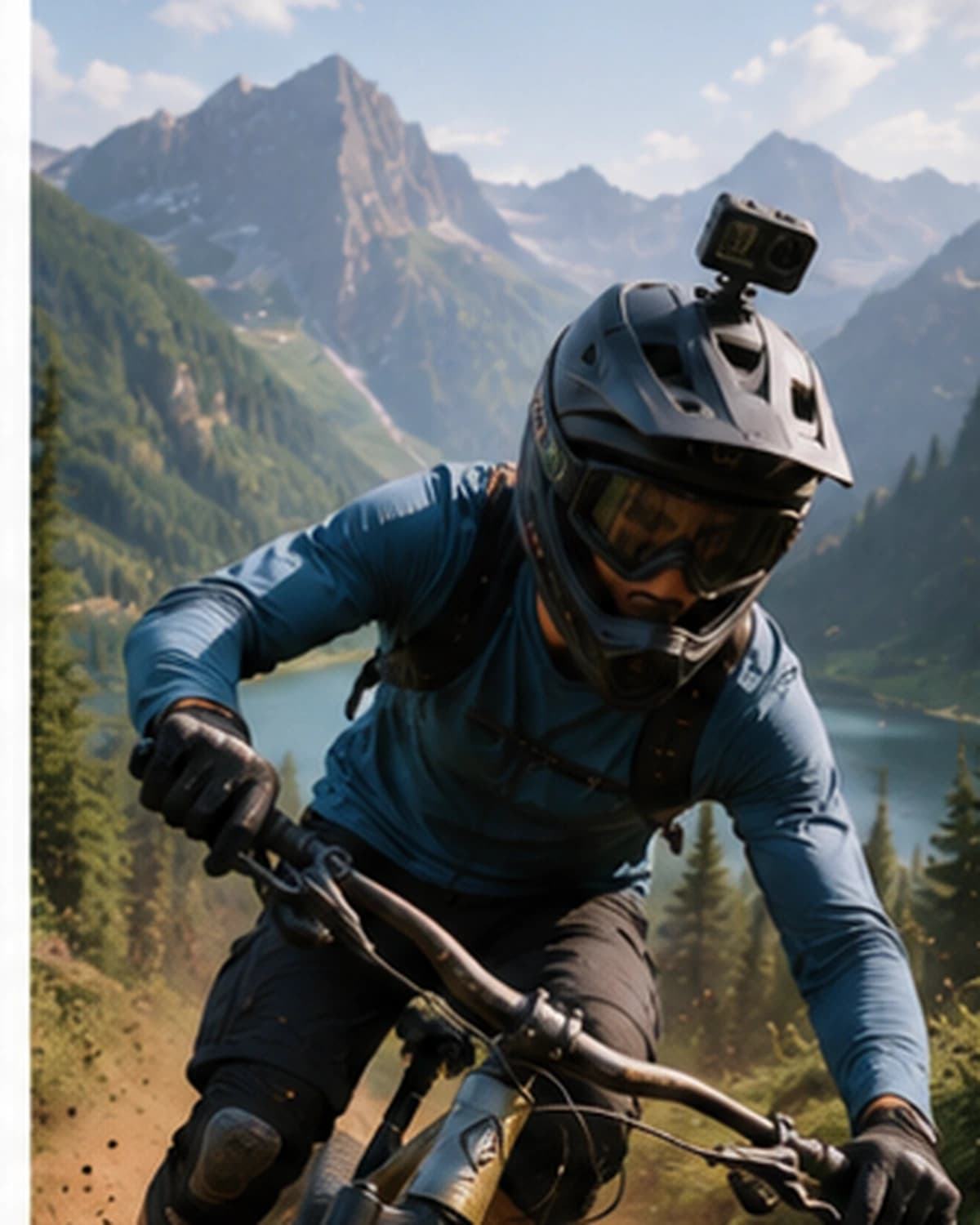 Action camera capturing fast outdoor movement during travel